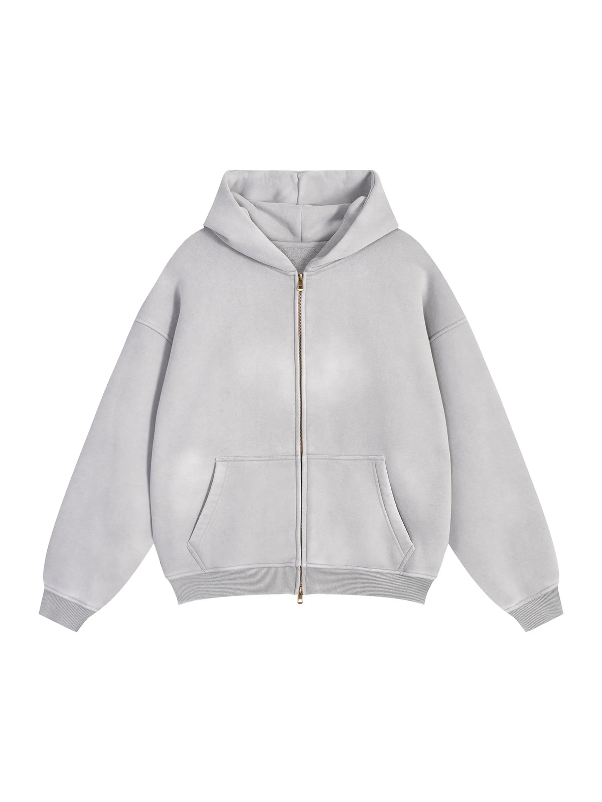 T.I.N Washed Grey Full Zip Hoodie